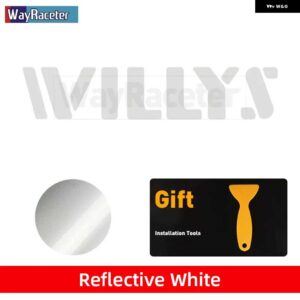 ジープ 2個 ボンネット ボンネット サイド ステッカー WILLYS EDITION UNLIMITED 反射ビニール デカール ラングラー JK JL TJ YJ CJ - a　reflective　white