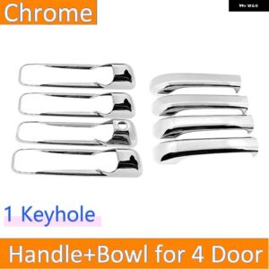 ジープ 自動クローム コマンダー XK 38991 車クローム ドアハンドル カバー ABS 外装スタイリング ステッカー - 4handlebowl　1keyhole