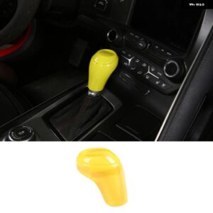 シボレー コルベット C7 2014-19 ABS インテリア ギア スティック オートマチック トランスミッション ギア シフト ノブ カバー - 3pcs yellow