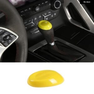 シボレー コルベット C7 2014-19 ABS インテリア ギア スティック オートマチック トランスミッション ギア シフト ノブ カバー - 1pcs yellow