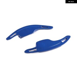 シボレー 合金 10 スタイル コルベット C7 2014-2019 ステアリング ホイール パドルシフター エクステンション シフト オート - blue