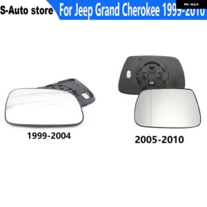 ジープ グランドチェロキー 1999-2010 左側/右側バックミラー ヒーター付きリアビューミラーガラス - Left　99-04
