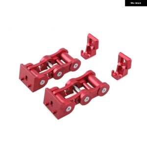 ジープ ステンレス ラッチ ロッキング フード キャッチキット 2007-2017 ラングラー JK JKU - Red