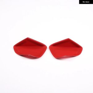 シボレー コルベット C7 2014-2019 ドアハンドルボウルカバー トリムアウターカバー プロテクター - red