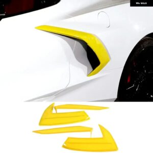 シボレー コルベット C8 スティングレー Z51 2020-2023 ドアハンドルカバー トリム ステッカー スタイリング外装部品 - Yellow