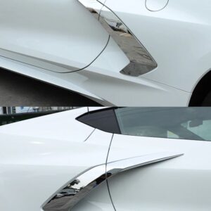 シボレー コルベット C8 スティングレー Z51 2020-2023 ドアハンドルカバー トリム ステッカー スタイリング外装部品 - Silver