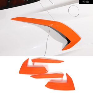 シボレー コルベット C8 スティングレー Z51 2020-2023 ドアハンドルカバー トリム ステッカー スタイリング外装部品 - Orange