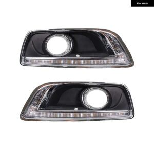 シボレー 2個 マリブ 2011-15 LED DRL デイタイム ランニングライト黄色ウィンカーナイトブルーランプ付き - model　b, white