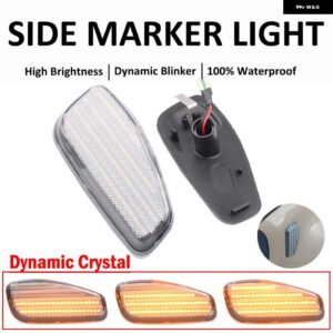 ジープ レネゲード BU 2014 2015 2016-2021 LED ダイナミックフロント サイドマーカー ライトフル LED ウィンカー ランプアンバーカラーカースタイリング - dynamic　silver