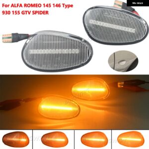 アルファロメオ 車 LED ダイナミック ウィンカー ライト 145 146 タイプ 930 155 GTV スパイダーシーケンシャルミラー インジケーター - Dynamic Crystal