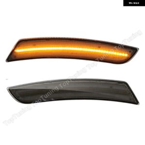 シボレー 1ペア カマロ 2016-21 フロントアンバー LED サイドマーカー ランプライトスモーク/クリアレンズ OEM #:2316918 - smoke
