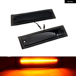 シボレー 2個 LED ダイナミックサイド マーカーライト ウィンカーランプ 1994-1999 GMC サバーバン 1988-1999 C/K - Dynamic Smoked Black