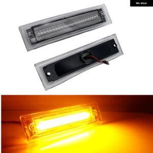 シボレー 2個 LED ダイナミックサイド マーカーライト ウィンカーランプ 1994-1999 GMC サバーバン 1988-1999 C/K - Dynamic Crystal Type