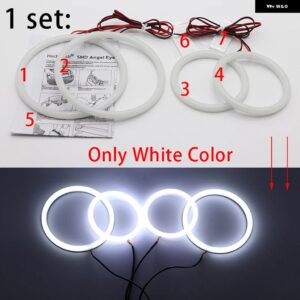 シボレー AVEO ソニック T300 2011-2015 ホワイトイエローデュアルとホワイトカラーコットン LED エンジェルアイキット リング - only white color