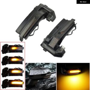 アウディ ダイナミック流れる水ウインカーサイドミラー LED ウィンカーライトシーケンシャルフラッシャーリピーター Q2 2018-2020 Q3 2019-2020 - Dynamic Yellow