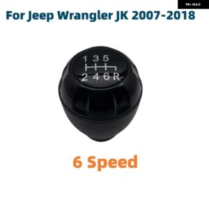 ジープ 6速 マニュアル ギア シフト ノブレバー シフター 68085312AB ギアヘッド ラングラー JK 2007-2018 カーアクセサリー - black