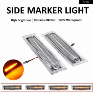 シボレー C10 C20 C30 K10 K20 K30 K5 ブレザー GMC ジミー LED ダイナミックサイド マーカーライト リピーター - Dynamic Crystal