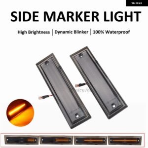シボレー C10 C20 C30 K10 K20 K30 K5 ブレザー GMC ジミー LED ダイナミックサイド マーカーライト リピーター - Dynamic Smoked
