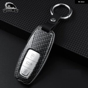 アウディ ABS キーケース A3 A6 C8 A7 S7 A8 D5 4N S8 Q7 Q8 SQ8 E-TRON 2018-21 自動車アクセサリーリングカバー - black
