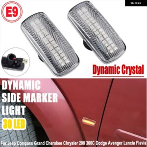 ジープ LED点滅ダイナミックサイドマーカー ウィンカーライト コンパスグランド チェロキー クライスラー200 300 ダッジアベンジャーランチアフラビア - dynamic　crystal