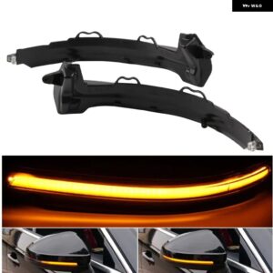 アウディ ダイナミック LED ウィンカーバックミラー インジケーター ウインカーライト A4 S4 B9 2016-2019 A5 S5 2017-2019 RS4 RS5 2018-2019 - Smoked black-Yellow