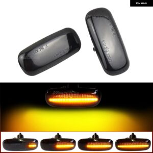 アウディ 2個 車流れるシーケンシャル LED ランプダイナミック点滅ウインカーサイド マーカーライト A2 A3 8L A4 B5 A6 4B C5 A8 4D TT 8N - Dynamic Smoked
