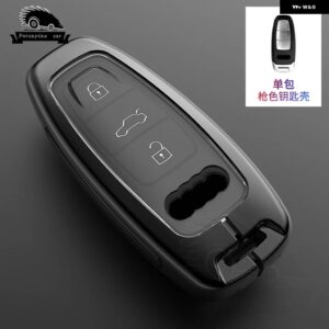 アウディ キーケースカバー A3 A4 B9 A6 C8 A7 S7 4K A8 D5 S8 Q7 Q8 SQ8 E-TRON 2018-23 アクセサリー - black