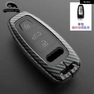 アウディ キーケースカバー A3 A4 B9 A6 C8 A7 S7 4K A8 D5 S8 Q7 Q8 SQ8 E-TRON 2018-23 アクセサリー - Carbon fibre
