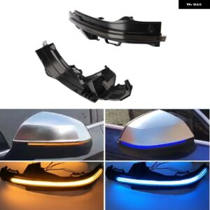 アウディ LED ダイナミックウィンカー ウインカー Q5 年度 2018 2019 Q7 4M 2016 2017 2018 シーケンシャルサイドミラー インジケーター ライトランプ - Blue-Yellow