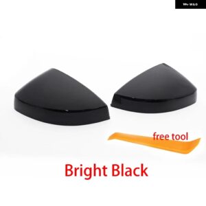 アウディ カーボンルック ブラックサイドミラー キャップカバー A3 S3 8V RS3 SLINE 2013-16 2018 2017 2019 交換 - black