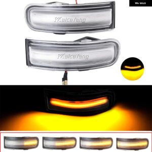 ジープ 2個 レネゲード 2015 2016-2022 シーケンシャル フラッシャー リピーター LED ダイナミック サイドビュー ミラー ウィンカー ウインカー ライト - dynamic　crystal