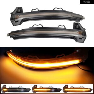 アウディ 2個 ダイナミック LED ウィンカーライト リアビューミラー インジケーター シーケンシャル ウインカーランプ A4 A5 B9 S4 S5 RS4 RS5 2018-2019 - Dynamic Yellow