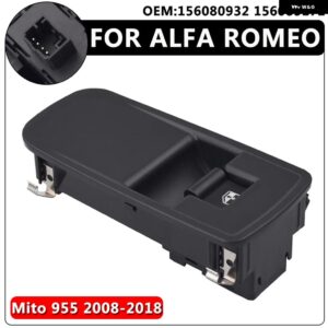 アルファロメオ ミト 955 2008-2018 電動パワーウィンドウ コントロール スイッチ ミラー 折りたたみ 機能 ボタン 156083273 156080932 - Single Switch