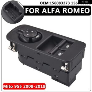 アルファロメオ ミト 955 2008-2018 電動パワーウィンドウ コントロール スイッチ ミラー 折りたたみ 機能 ボタン 156083273 156080932 - Low matching