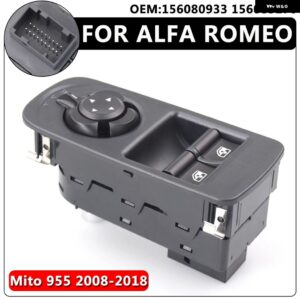 アルファロメオ ミト 955 2008-2018 電動パワーウィンドウ コントロール スイッチ ミラー 折りたたみ 機能 ボタン 156083273 156080932 - High matching