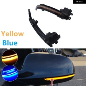 アウディ ダイナミック ウインカー ミラー ライト LED ウィンカー サイド インジケーター A4 B8.5 A5 B8.5 S5 A3 8 P B8.5 RS3 RS4 RS5 - Blue-Yellow
