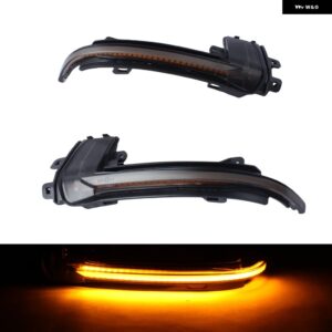 アウディ ダイナミック ウインカー ミラー ライト LED ウィンカー サイド インジケーター A4 B8.5 A5 B8.5 S5 A3 8 P B8.5 RS3 RS4 RS5 - Smoked black-Yellow