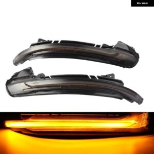 アウディ LED ダイナミックサイドバックミラー シーケンシャル ウィンカーライト A6 C7 2012-2018 S6 C7 2013-2018 - Smoked black-Yellow