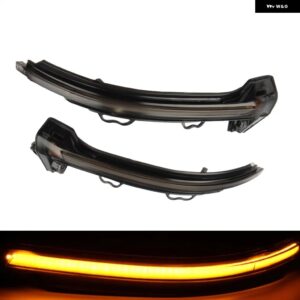 アウディ LED ダイナミック ウインカー ウィンカー ライト A4 S4 A5 S5 RS4 RS5 2016-2019 リピーター シーケンシャル インジケーター ランプ - Smoked black-Yellow