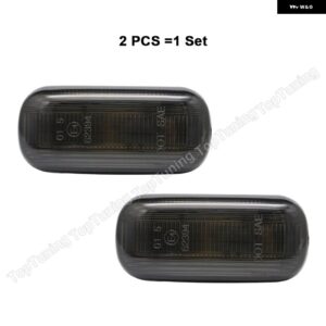 アウディ 2個 ダイナミック LED ウィンカーライト A3 ハッチバック スポーツバック A4 B6 B7 A6 C6 アバントセダン LED サイドマーカーランプ - smoke