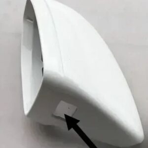 アウディ 1PC ホワイトサイド ウイング ミラー カバー キャップ A6 C8 S6 RS6 A7 A8 2019-23 交換 S7 S8 - Left With hole