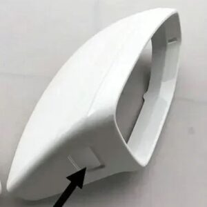アウディ 1PC ホワイトサイド ウイング ミラー カバー キャップ A6 C8 S6 RS6 A7 A8 2019-23 交換 S7 S8 - Right With hole
