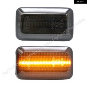 アウディ 2個 LED ウィンカーライト A6 S6 100 C3 C4 200 80 90 B2/B3/B4 ダイナミック LED サイドマーカーランプ ポルシェ 911 944 959 968 - No Dynamic Smoke