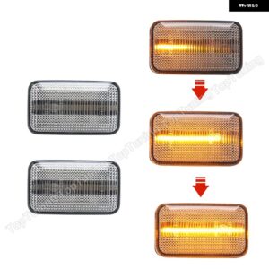 アウディ 2個 LED ウィンカーライト A6 S6 100 C3 C4 200 80 90 B2/B3/B4 ダイナミック LED サイドマーカーランプ ポルシェ 911 944 959 968 - Dynamic Smoke