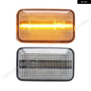 アウディ 2個 LED ウィンカーライト A6 S6 100 C3 C4 200 80 90 B2/B3/B4 ダイナミック LED サイドマーカーランプ ポルシェ 911 944 959 968 - Dynamic clear