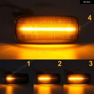 ジープ 2個 ダイナミック LED サイド マーカーライト パトリオットコンパスコマンダーグランド チェロキー LED ウィンカーライト クライスラー 200 - smoke　no　dynamic