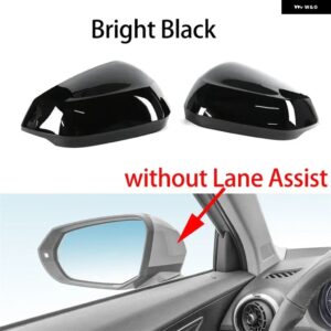 アウディ Q2 SQ2 2017-2024 Q3 RS Q3 RSQ3 2019-2024 カーボンルック リアミラー カバー 交換用 スタイル サイド ウイング ミラー キャップ - 1 pair black