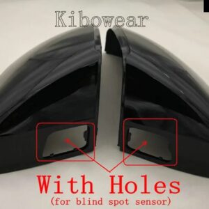 アウディ サイド ウイング ミラー キャップカバー A3 S3 8V 2013-16 2018 2017 2019 交換用 パールブラック 2020 - has blind spot holes