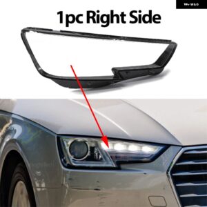 アウディ A4 B9 2015-2019 クリアクリア ハウジング フロント ヘッドライト レンズ シェルガラスランプカバー 左右 - 1pc Right Side