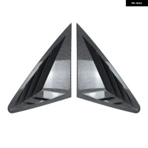 アウディ リアルーバーウィンドウサイドシャッターカバー トリム ステッカー エアベント スクープ ABS ブラック/カーボンルック Q5 FY セダン 2018-2024 - Carbon Look